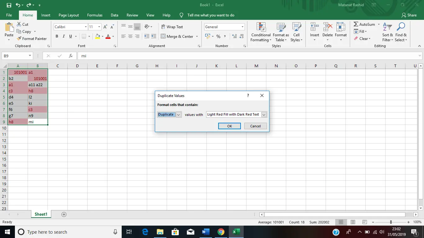 Cómo encontrar duplicados en Excel 4