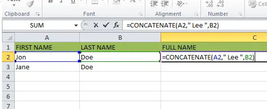 Cómo combinar el texto y los números en Excel 8