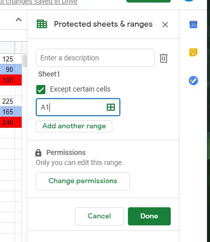 Cómo proteger las hojas y bloquear las celdas en Google Sheets 6