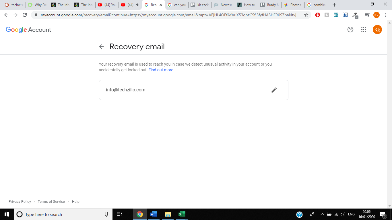 Cómo cambiar el correo electrónico de recuperación en la cuenta de Google 6