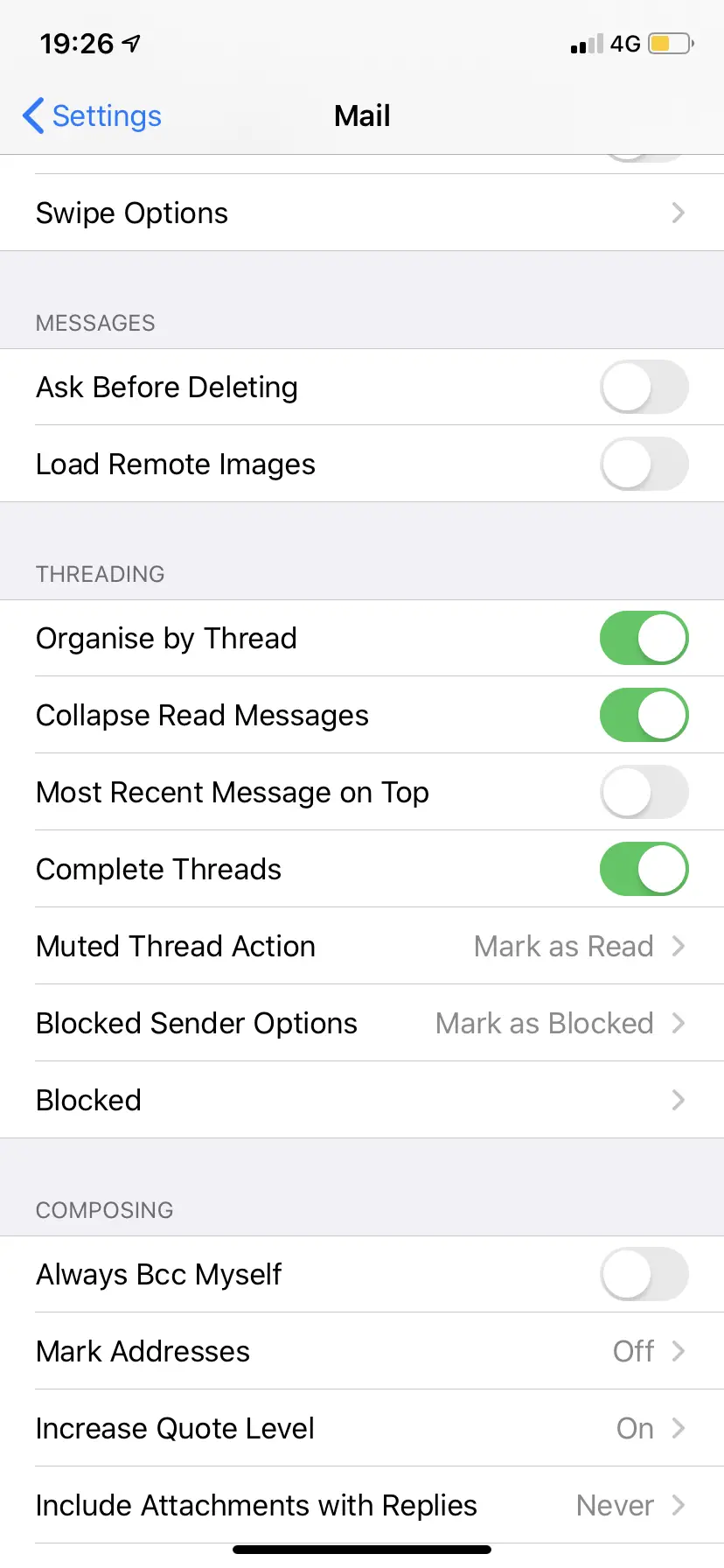 Cómo evitar que el correo descargue imágenes remotas iPhone 2