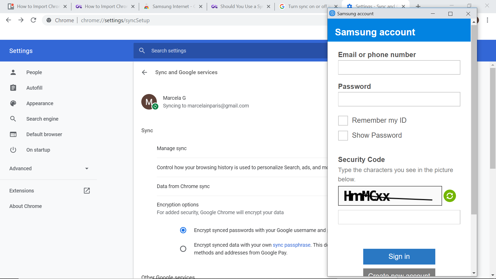 Cómo sincronizar el chrome con el navegador de Internet Samsung 4