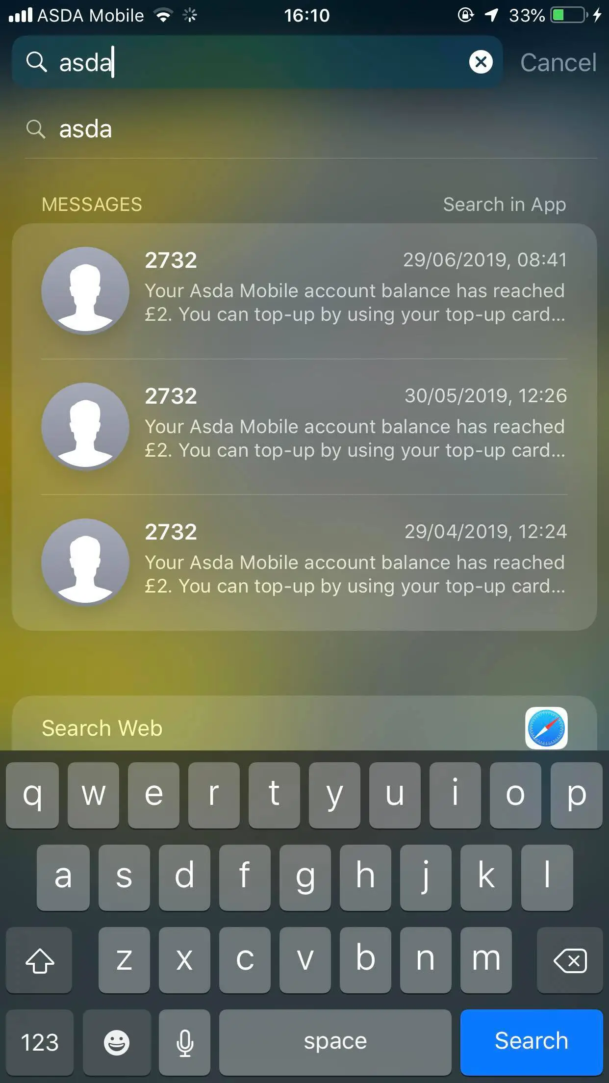 Cómo buscar mensajes de texto en el iPhone 2