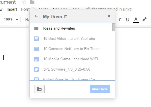 Cómo crear una carpeta en Google Docs 2
