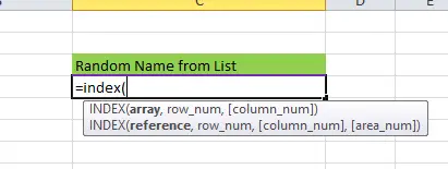 Cómo seleccionar nombres al azar de la lista en Excel 8