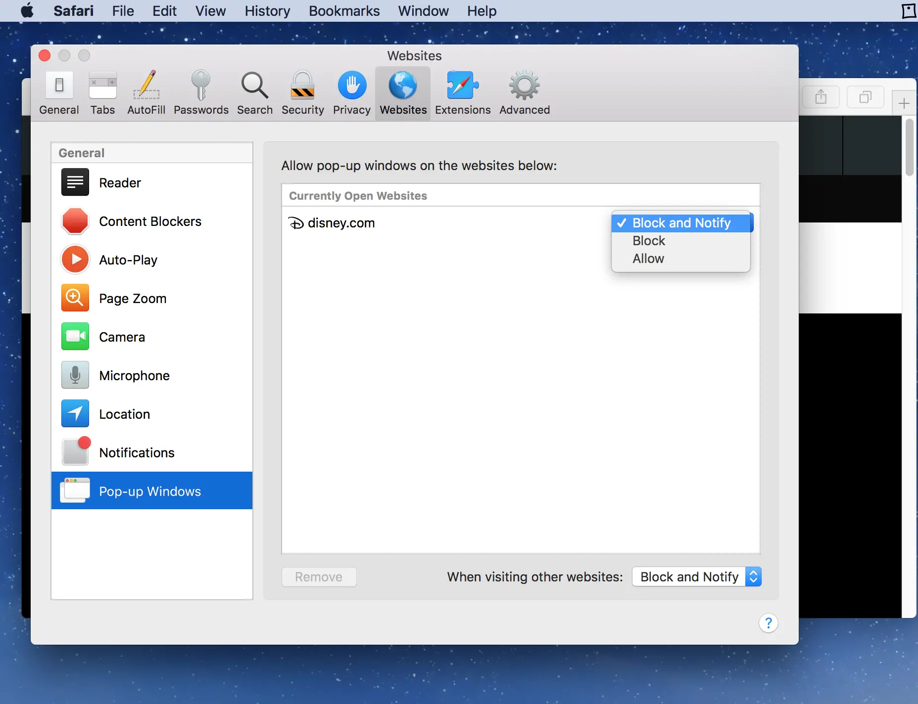 Cómo permitir las subidas de tensión en el Safari Mac 3