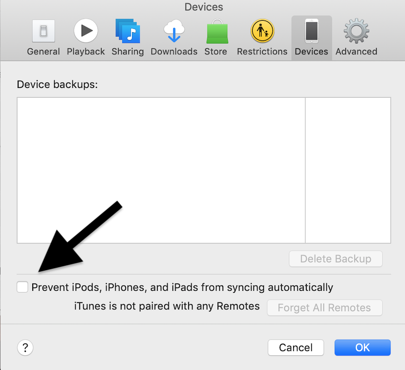 Cómo evitar que el iPhone y el iPod se sincronicen automáticamente con iTunes 2