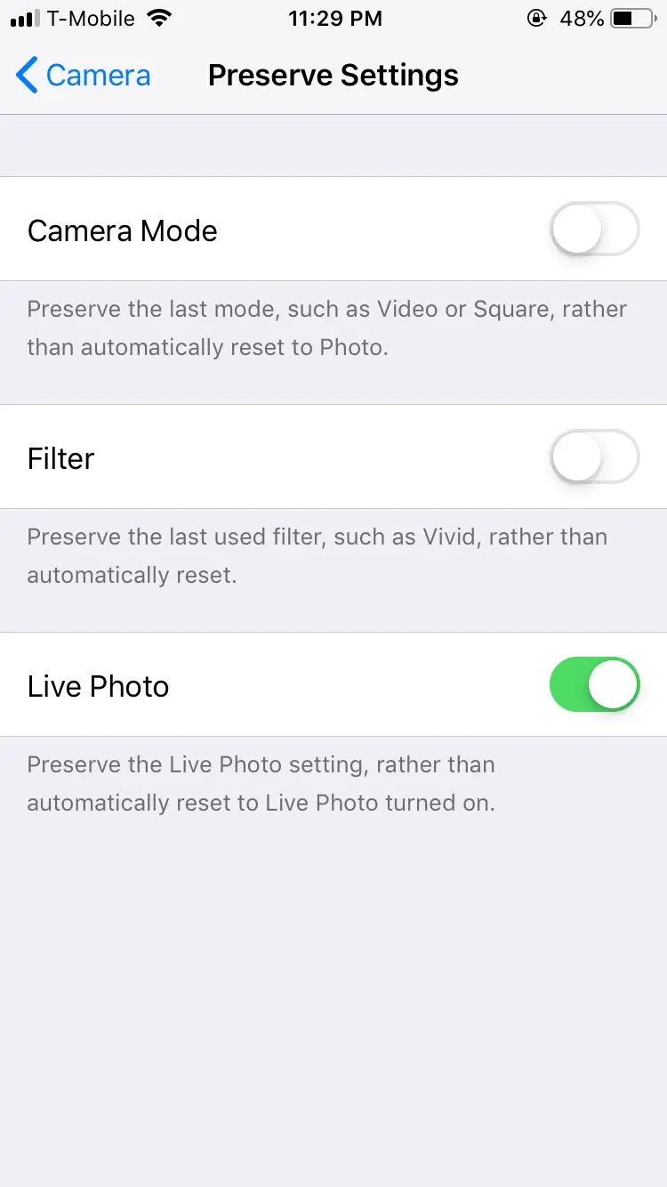 Cómo usar los ajustes de la cámara en el iPhone 1
