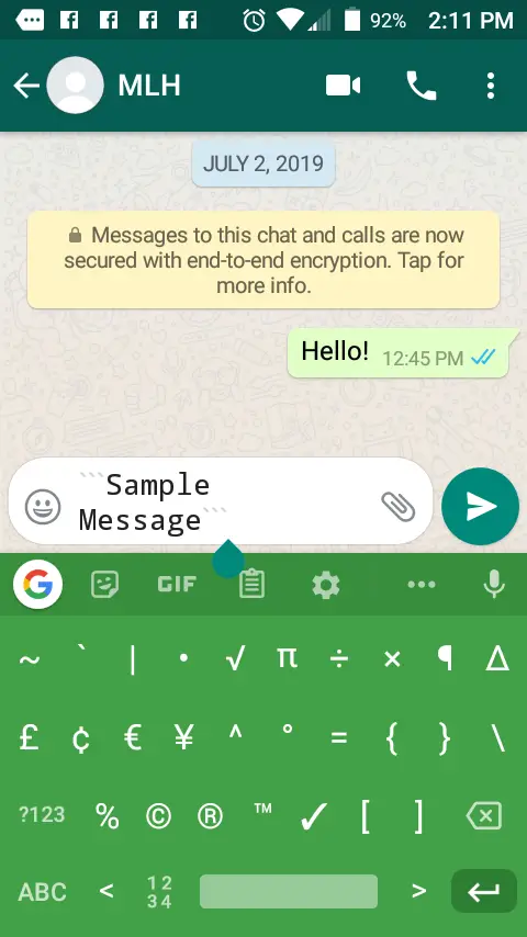 Cómo dar formato a los mensajes de WhatsApp 4