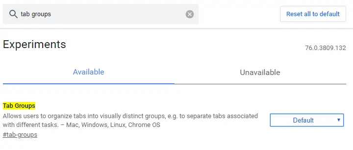 Cómo habilitar la función "Grupos de pestañas" en Google Chrome 4