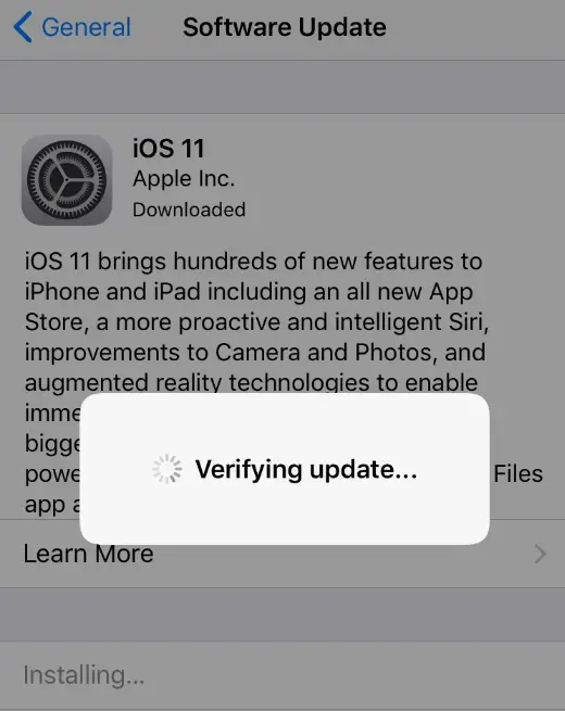 Cómo arreglar el iPhone atascado en la actualización de verificación 1