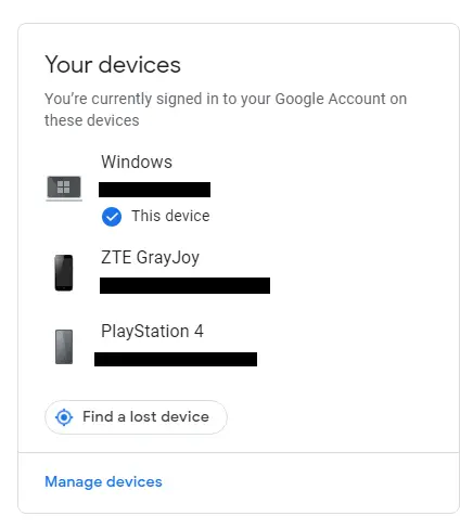 Cómo eliminar el dispositivo Android de la cuenta de Google 3