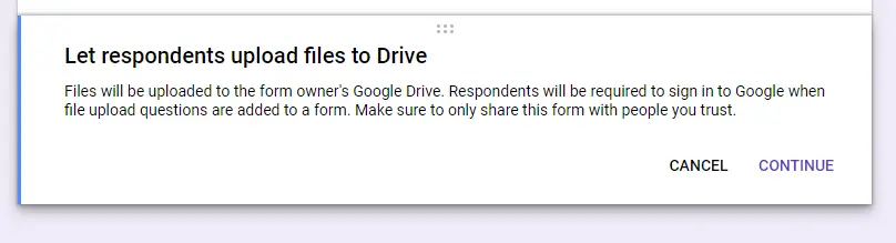 Cómo crear un formulario de Google que permita a los usuarios subir archivos 6