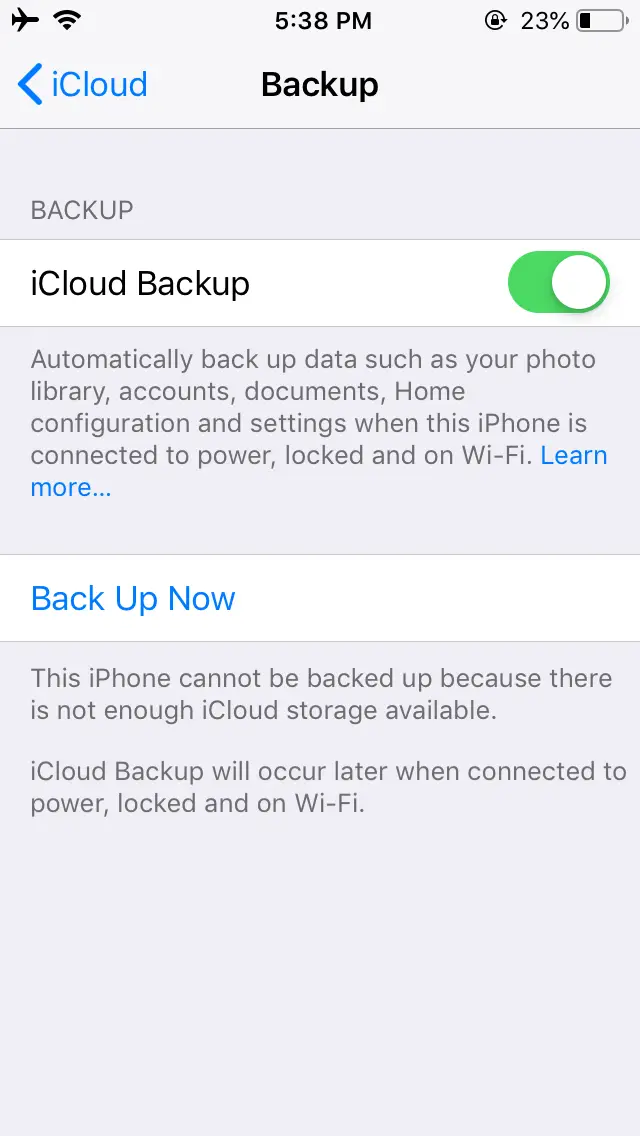 Cómo hacer una copia de seguridad del iPhone en iCloud 3
