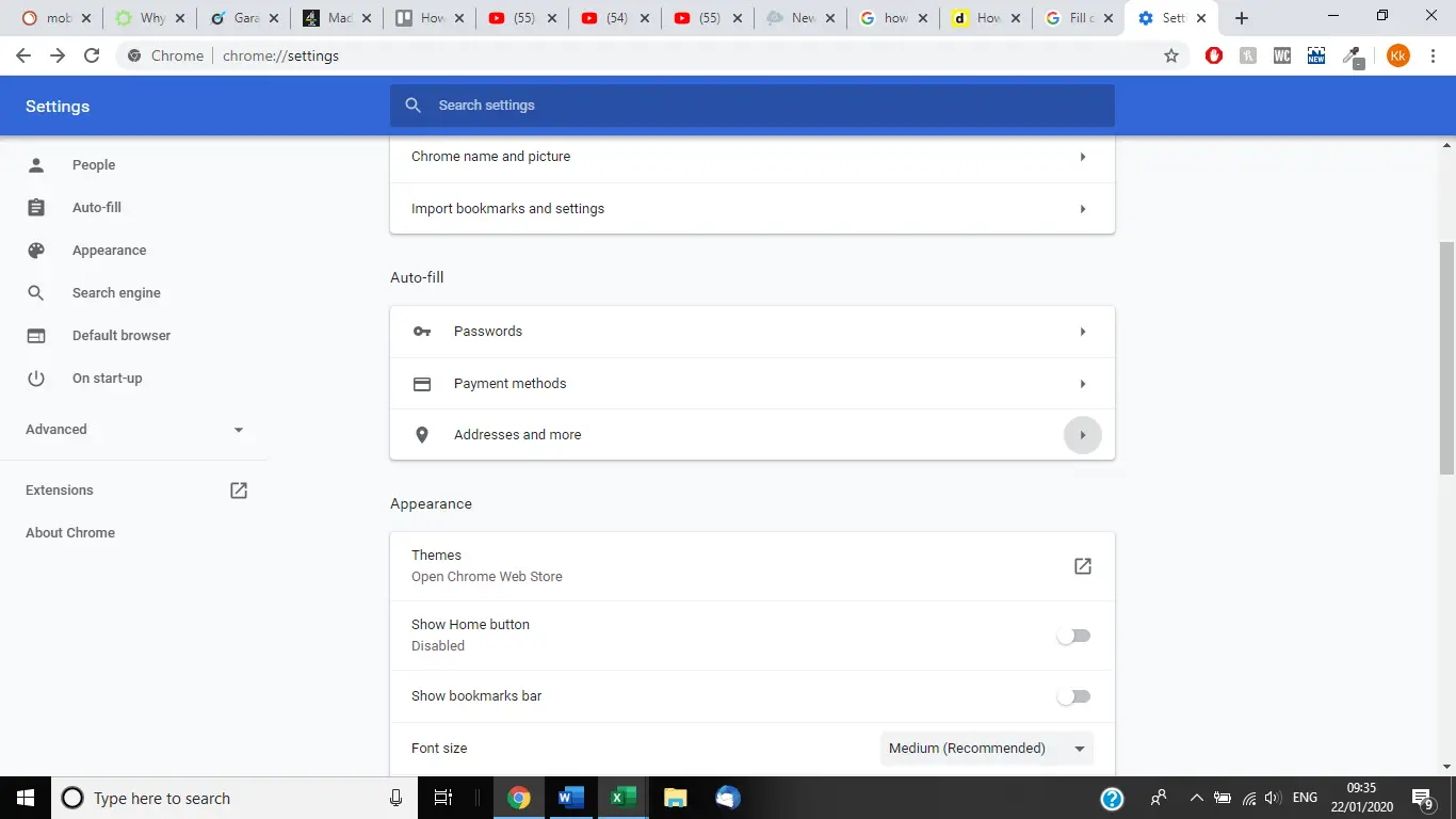 Cómo actualizar la función de autorrelleno en Google Chrome 2