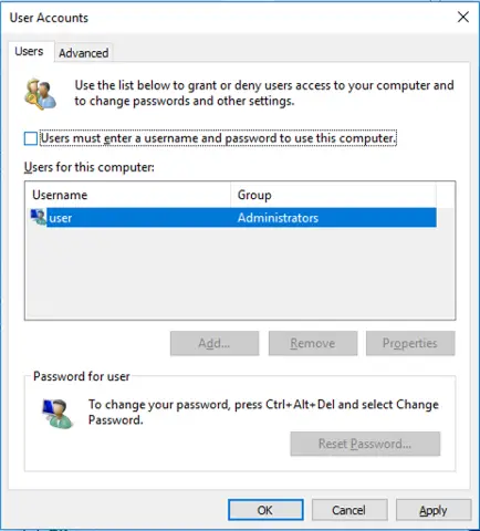Cómo quitar la pantalla de inicio de sesión de la contraseña en Windows 10 1