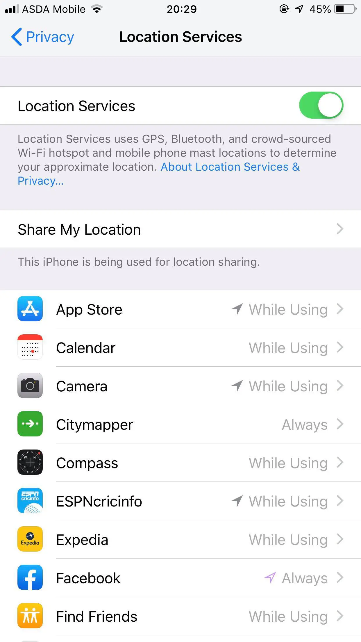 Cómo desactivar la localización y el GPS en el iPhone 2