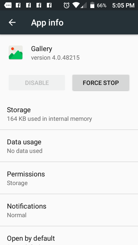No se pueden borrar las fotos de Android 3