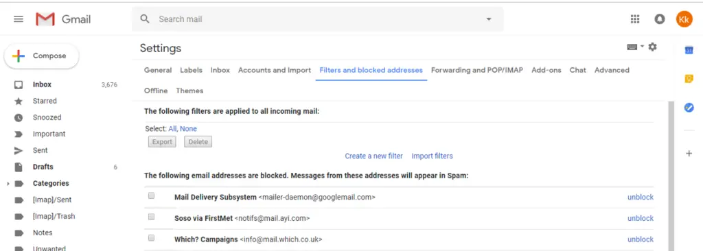 Cómo bloquear a alguien en Gmail 3