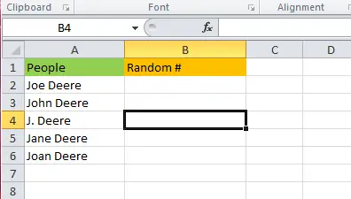 Cómo seleccionar nombres al azar de la lista en Excel 1