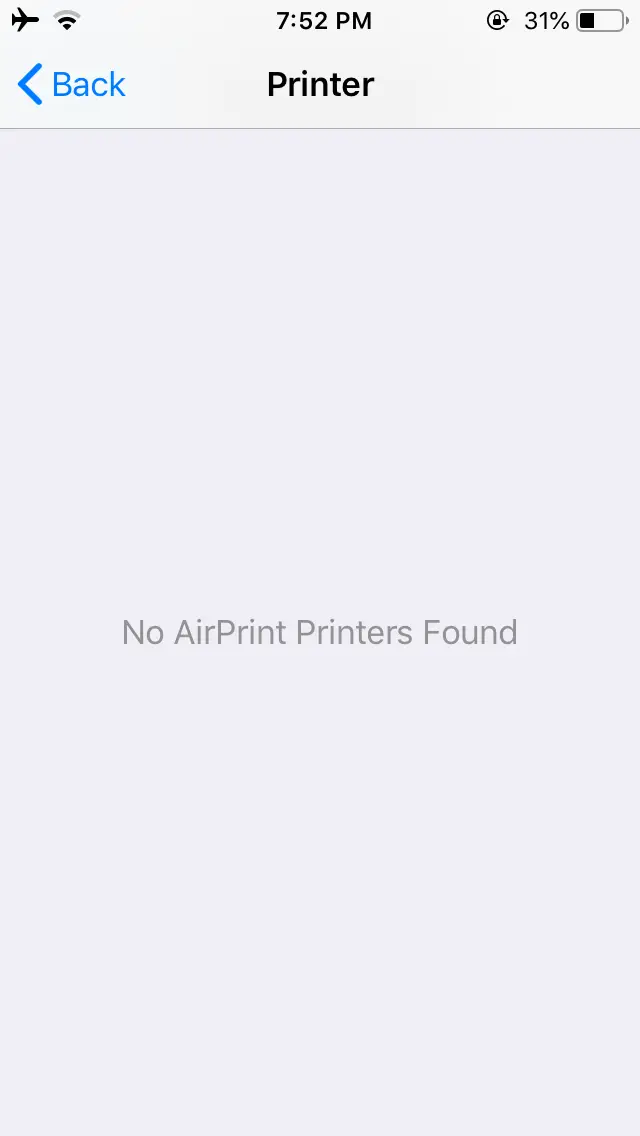 Cómo solucionar el error de no encontrar impresoras AirPrint 1
