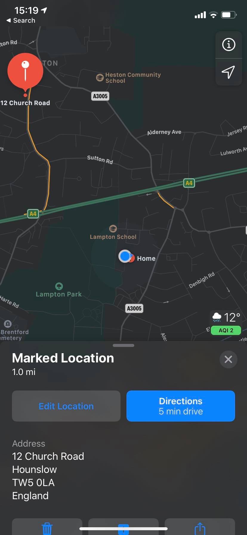 Cómo dejar caer un alfiler en el iPhone de Apple Maps 2