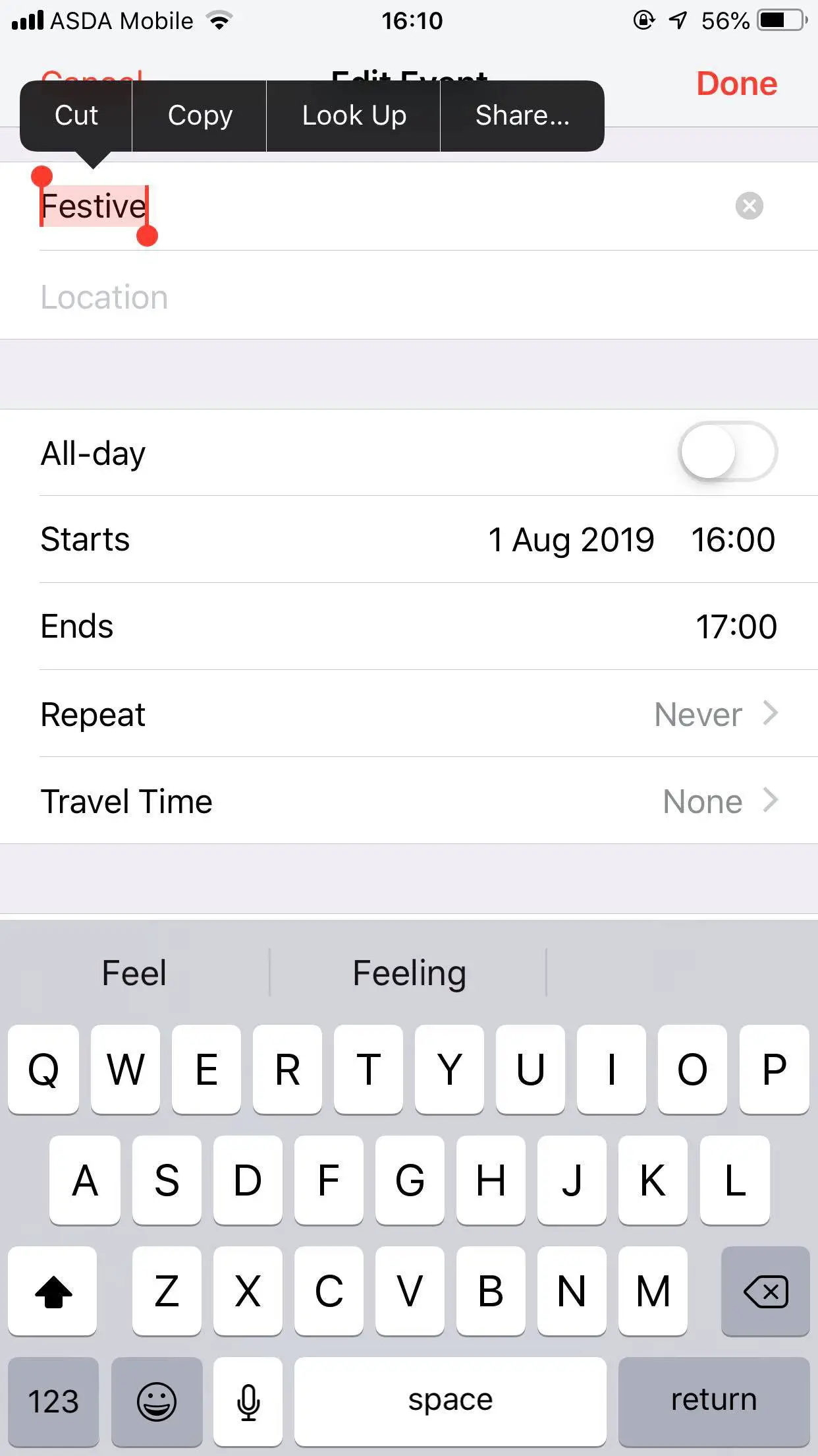 Cómo copiar eventos del calendario en el iPhone 2