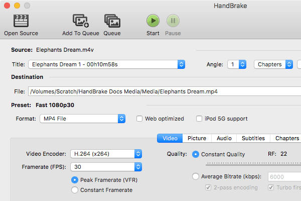 Cómo usar Handbreak en Mac 1