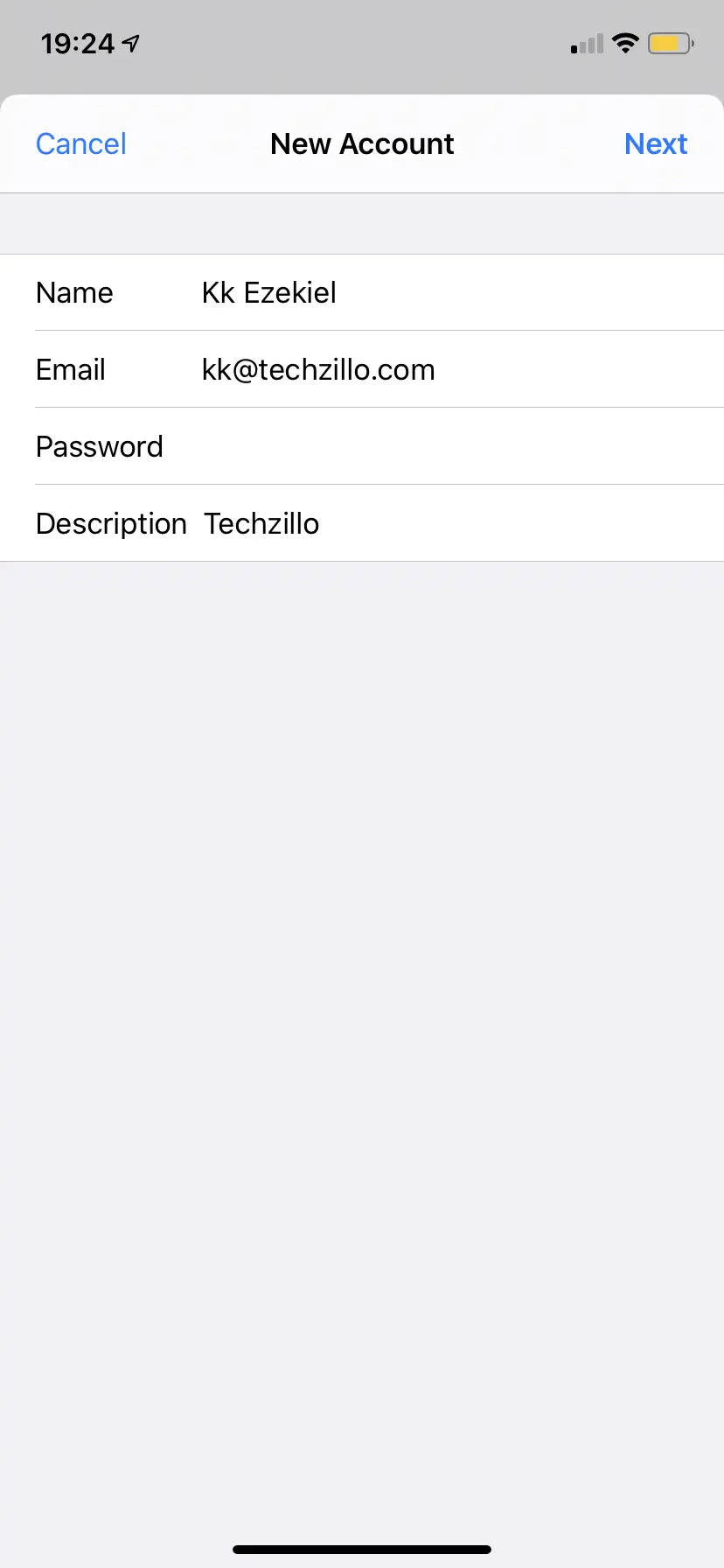 Cómo configurar el Zoho Mail en el iPhone o el iPad 6