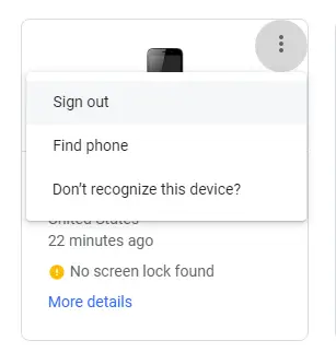 Cómo eliminar el dispositivo Android de la cuenta de Google 4