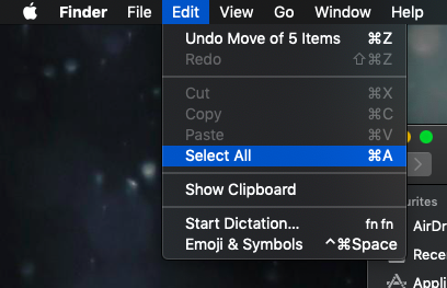 Cómo seleccionar todo en el Mac 2