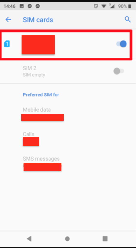 No se detecta ninguna tarjeta SIM en Android 1