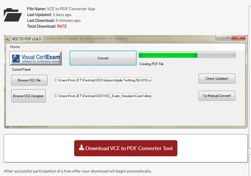 Cómo convertir archivos VCE a PDF 1