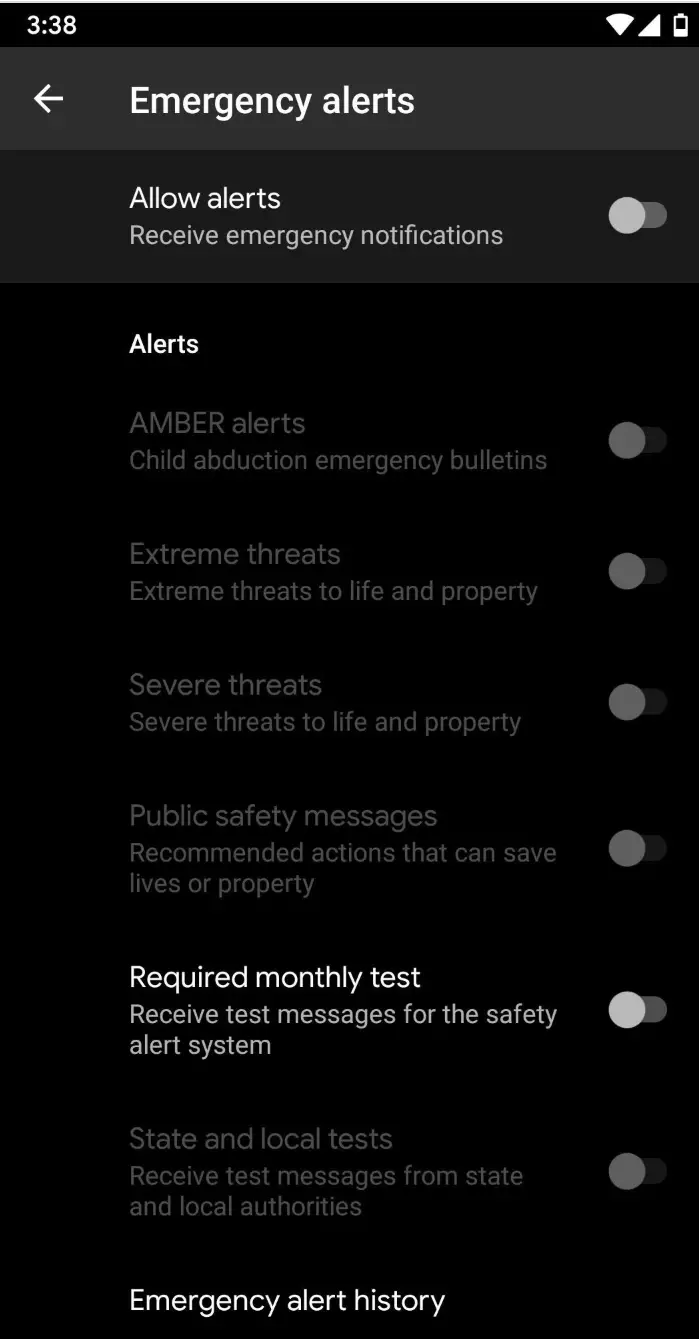 Cómo desactivar las alertas de emergencia en Android