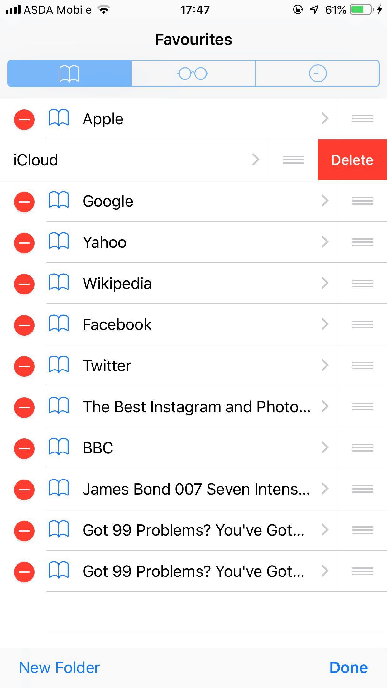 Cómo añadir, editar y eliminar favoritos Safari iPhone 5