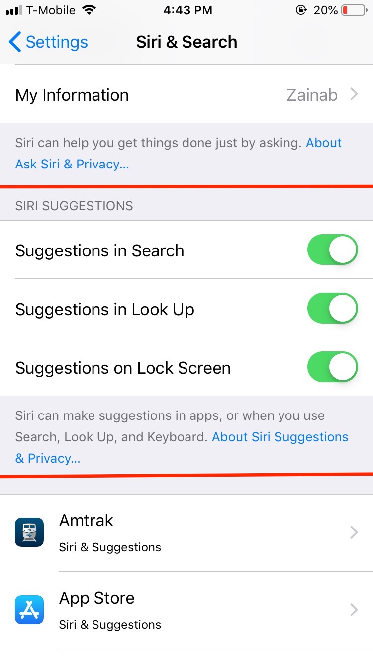 Sugerencias para apagar la aplicación Siri 1