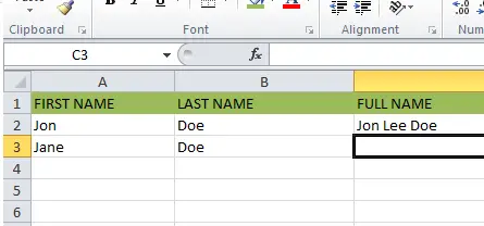 Cómo combinar el texto y los números en Excel 9