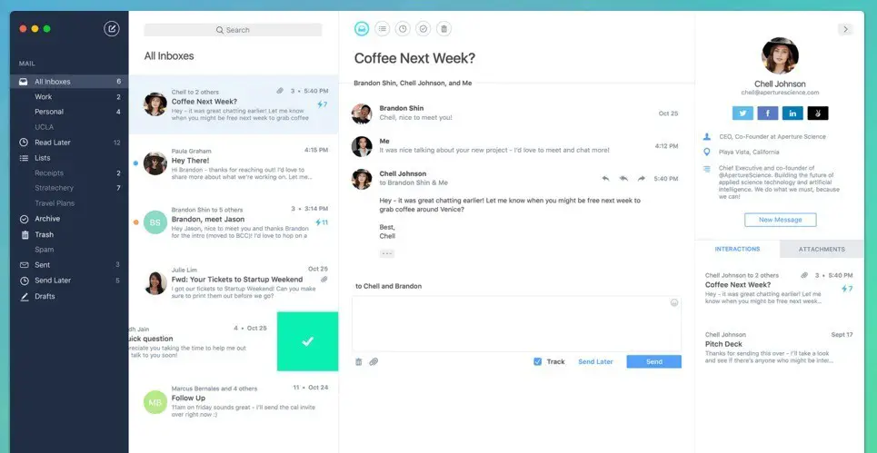 8 Mejor cliente de correo electrónico para Mac 14