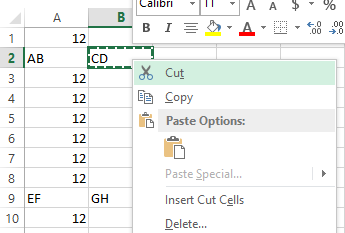Cómo intercambiar columnas, filas y celdas en Excel 8