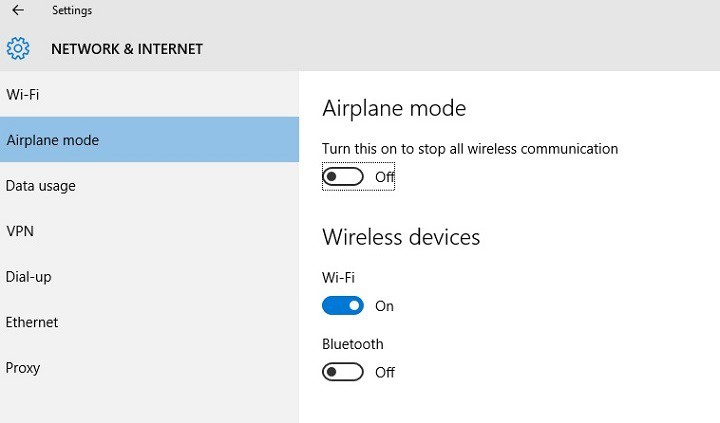 Arreglar el portátil atascado en el modo avión en Windows 10 16