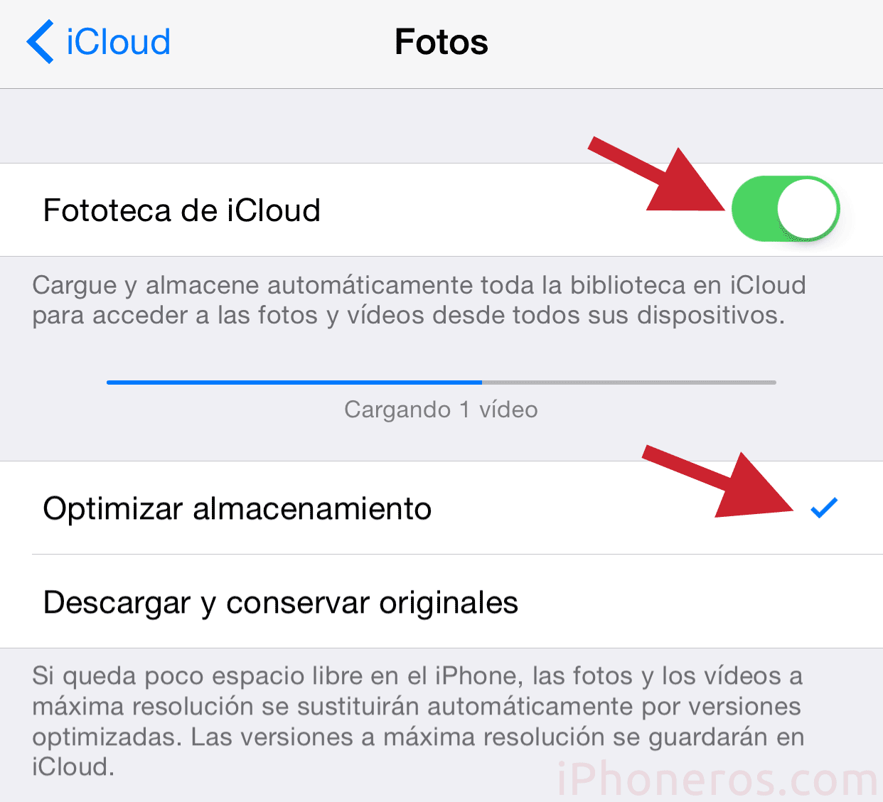 Arreglar el punto de exclamación en las fotos del iPhone 8