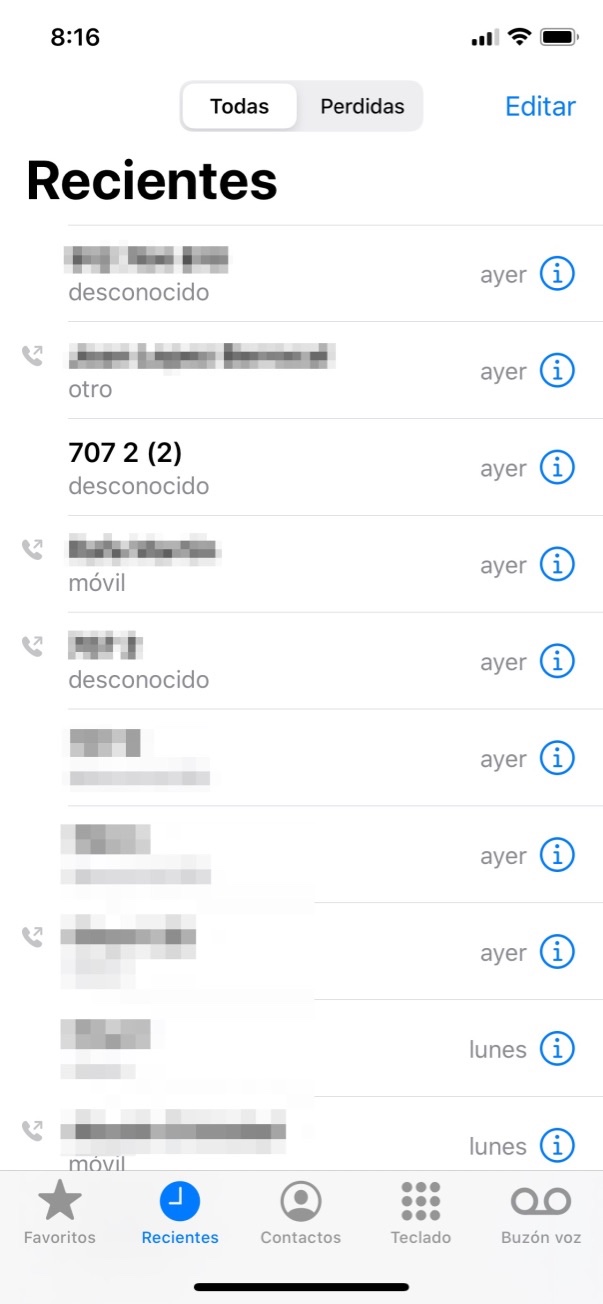 Arreglar las llamadas perdidas y las recientes que no muestran el iPhone 11