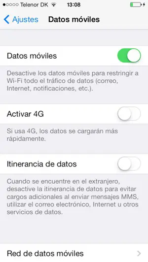 Cómo activar 3G en el iPhone 6