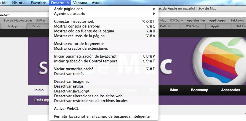 Cómo activar el menú de desarrollo en el Safari Mac 21