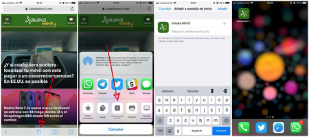 Cómo añadir un acceso directo a la página web en la pantalla de inicio del iPhone 10