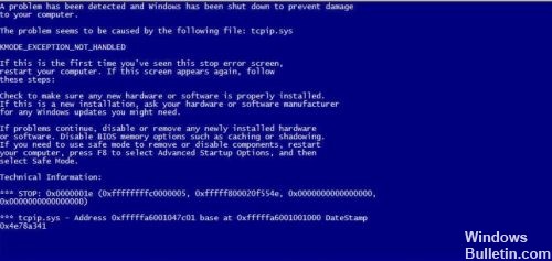 Cómo arreglar la pantalla azul de la muerte de tcpip.sys en Windows 3