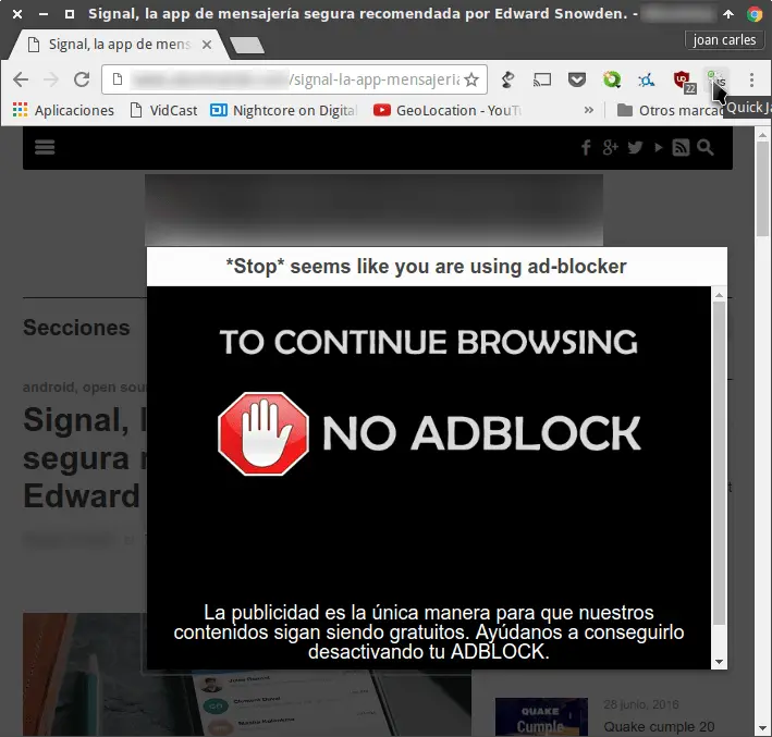 Cómo bloquear la detección de Adblock en cualquier sitio web 32