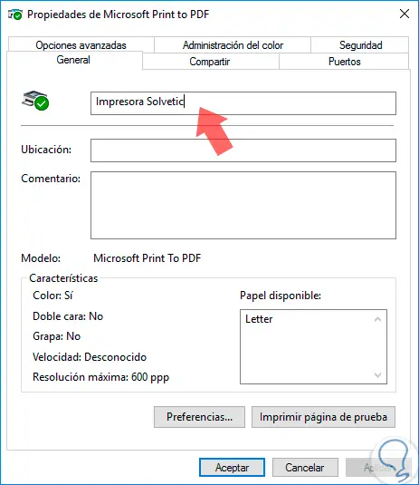 Cómo cambiar el nombre de la impresora en Windows 10 20