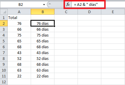 Cómo combinar el texto y los números en Excel 33