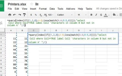 Cómo comparar dos columnas en las hojas de Google 24